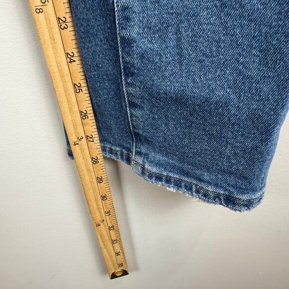 Good American Jeans Women 10/30 Blue Denim Curve Straight Leg Distressed GCS144T - Picture 9 of 9